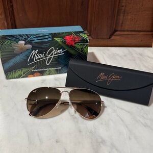Maui Jim Brown Aviator Sunglasses
